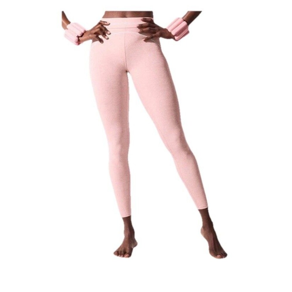 Alo Yoga Airbrush High-Waist Heart Throb Legging Pink Quartz Heather/White XS